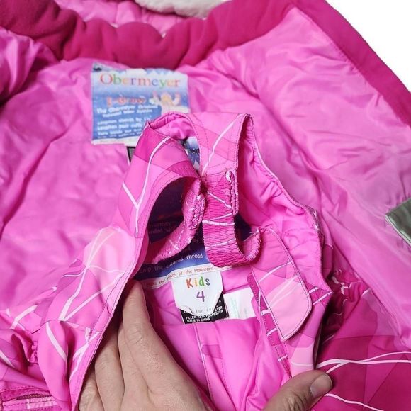 Obermeyer I grow pink jacket and snow bib set size 4/5 - Picture 7 of 7